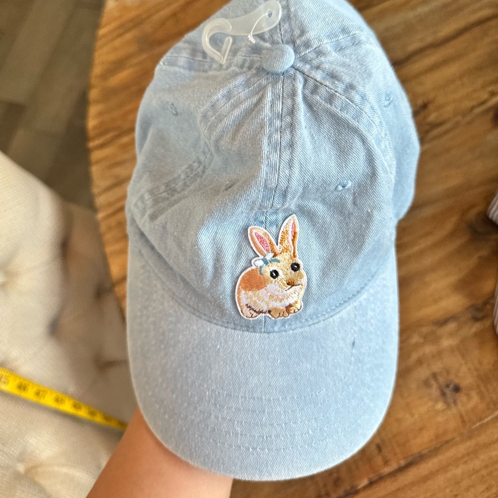 Light Blue Cap with Bunny Patch